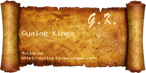 Gyalog Kinga névjegykártya