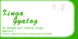 kinga gyalog business card